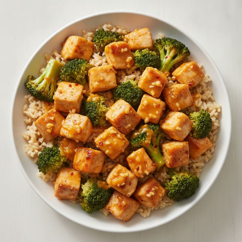 Orange Glazed Chicken and Broccoli
