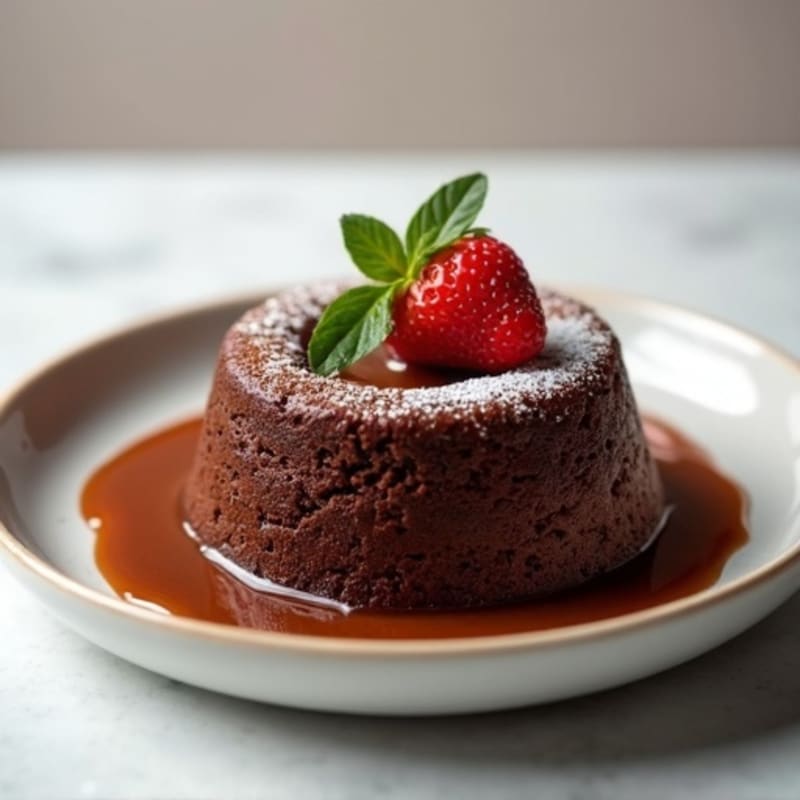 Healthy Chocolate Protein Lava Cake