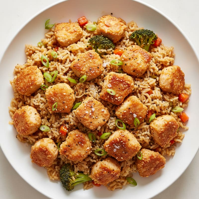 Crispy Sesame Chicken Fried Rice