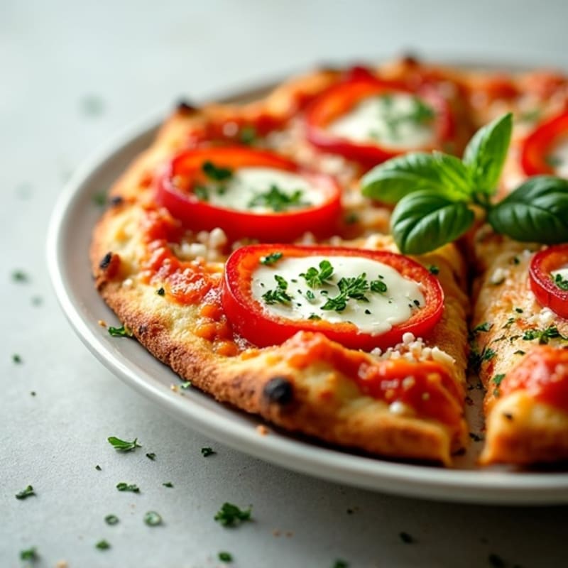 Crispy Chicken Crust Pizza with Fresh Herbs
