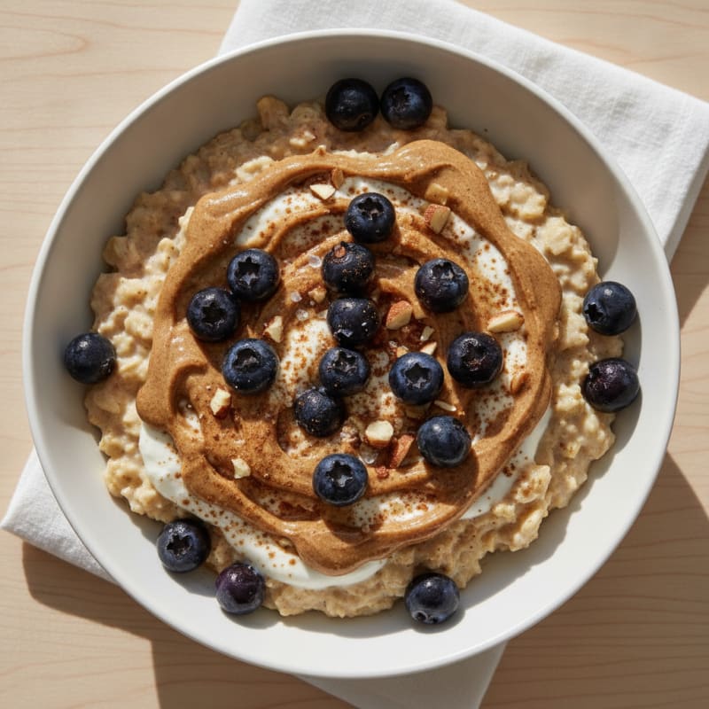 Blueberry Almond Protein Oatmeal
