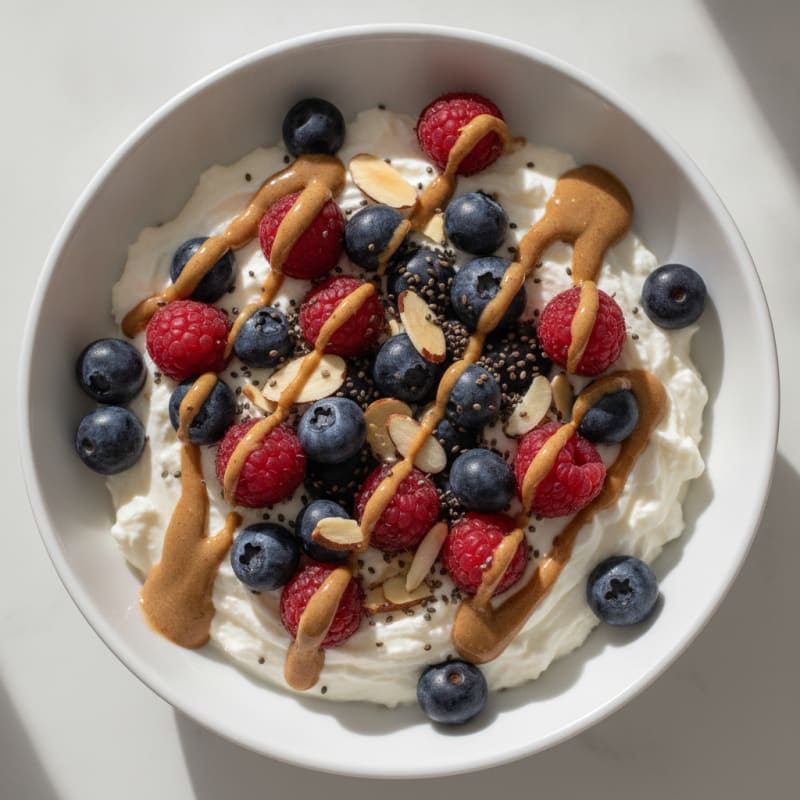 Creamy Greek Yogurt Protein Parfait with Mixed Berries