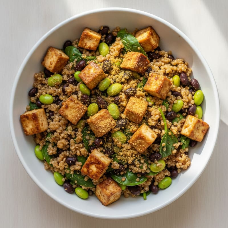 Microwave Black Bean and Quinoa Power Bowl