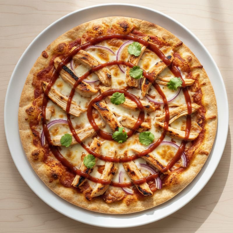 High-Protein BBQ Chicken Pizza with Red Onion