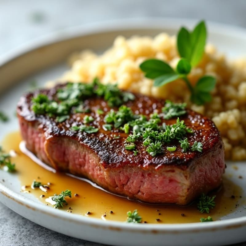 Herb-Crusted Pan-Seared Sirloin Steak