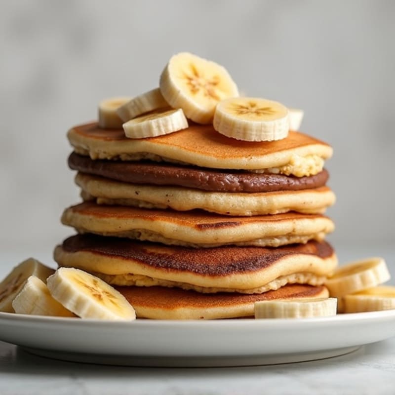 Protein-Packed Banana Pancakes with Creamy Chocolate-Hazelnut Filling