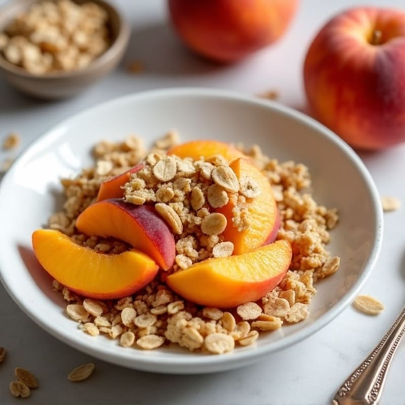 Fresh Peach Crumble with Almond-Oat Topping