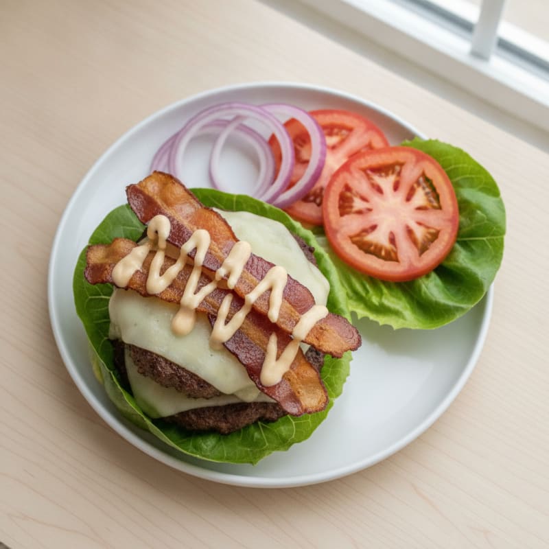 Double Bacon Cheeseburger with Secret Sauce