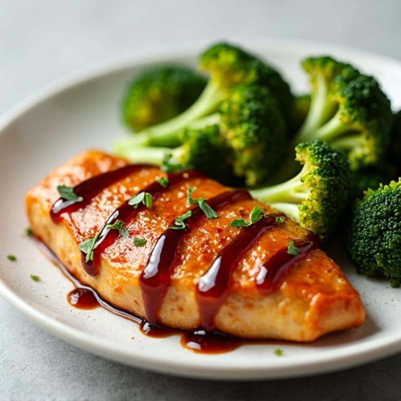 Baked Teriyaki Chicken with Roasted Broccoli