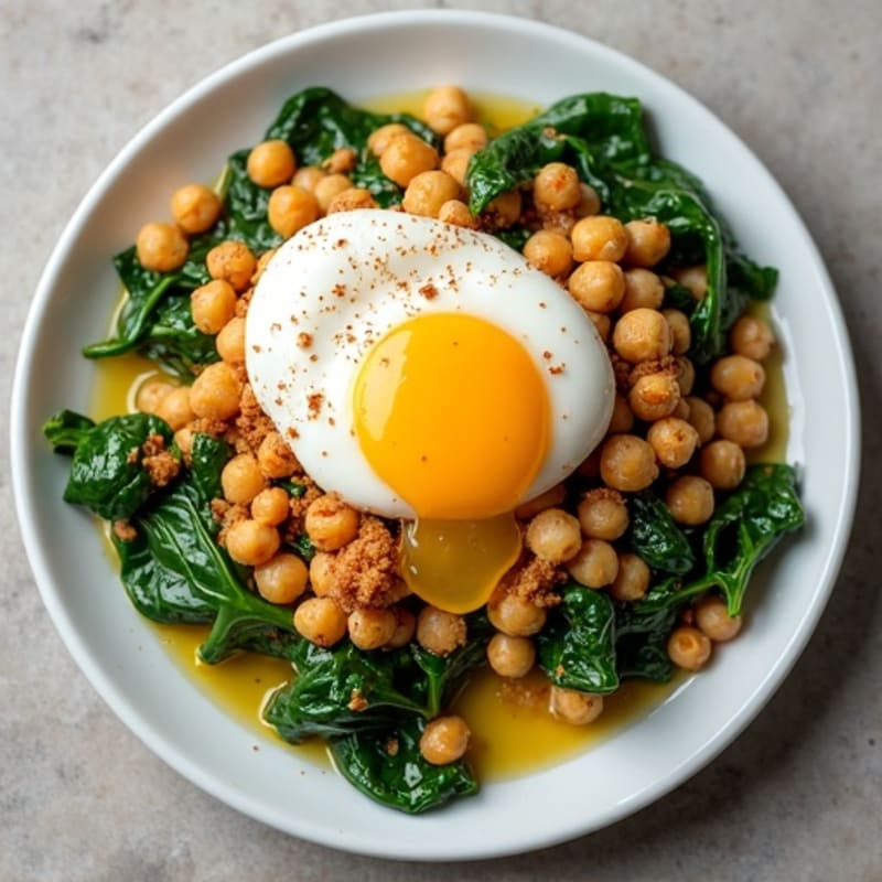 Creamy Spiced Spinach and Chickpeas