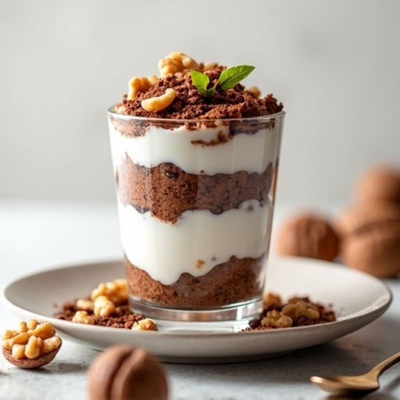 Greek Yogurt Protein Parfait with Cocoa and Chia
