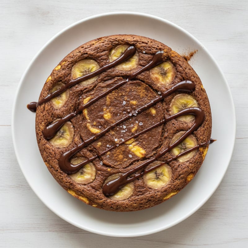 Baked Banana Cacao Egg Custard