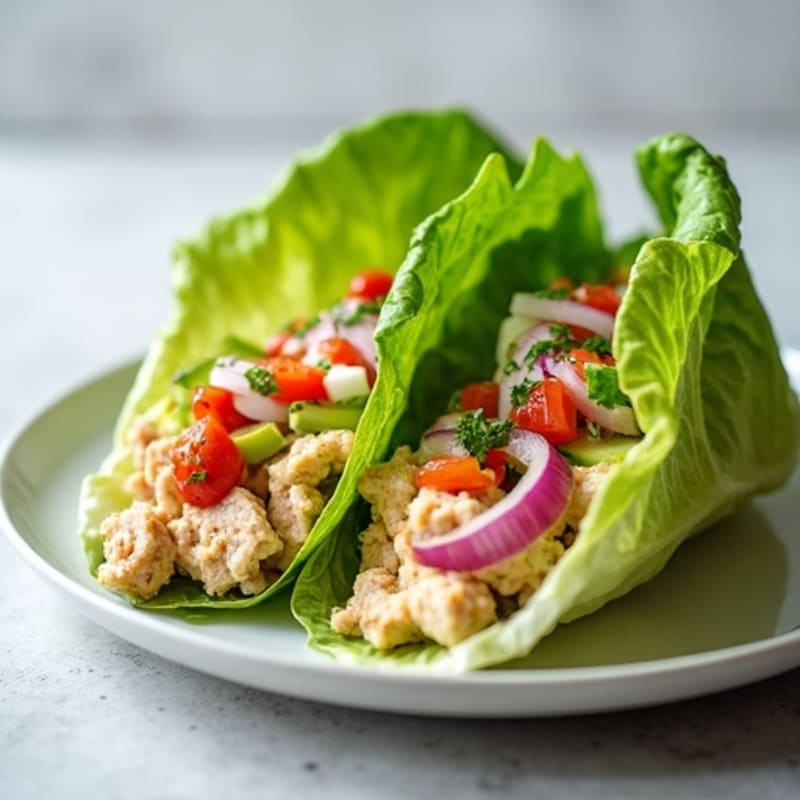 Fresh Spicy Tuna Crunchy Lettuce Wraps