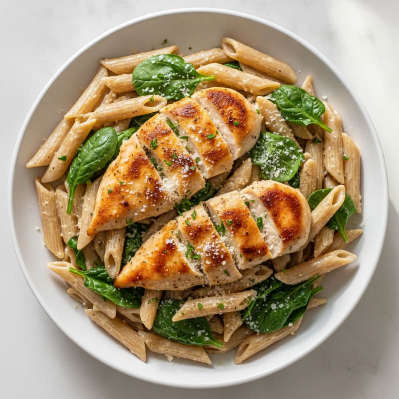 Garlic Parmesan Chicken Alfredo Pasta
