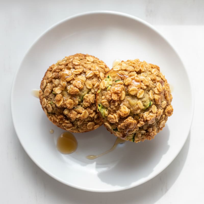 Zucchini Oat Streusel Muffins