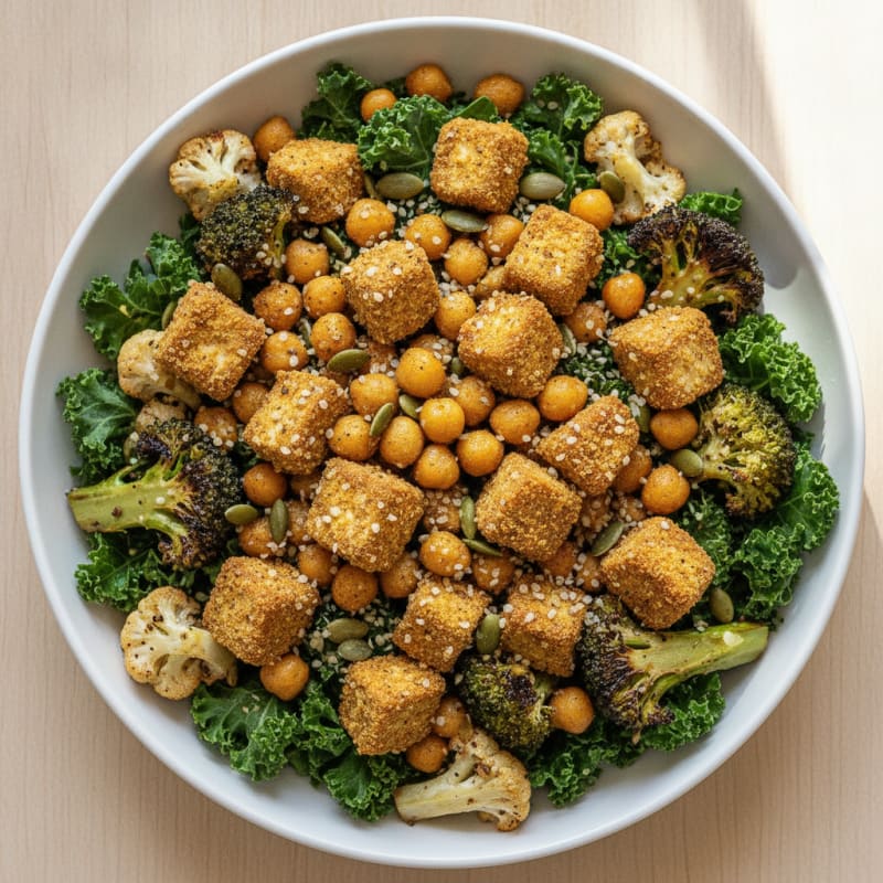 Roasted Vegetable and Chickpea Bowl