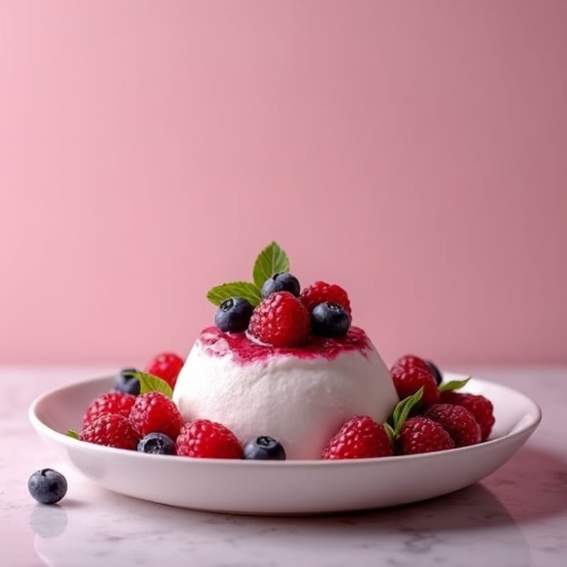 Silky Greek Yogurt Protein Mousse with Mixed Berries