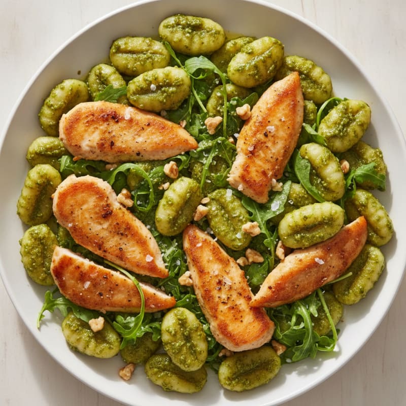 High-Protein Gnocchi with Zesty Arugula Pesto