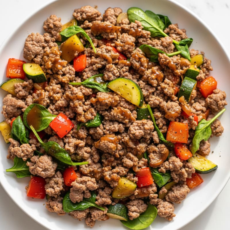 Savory Ground Beef and Vegetable Skillet