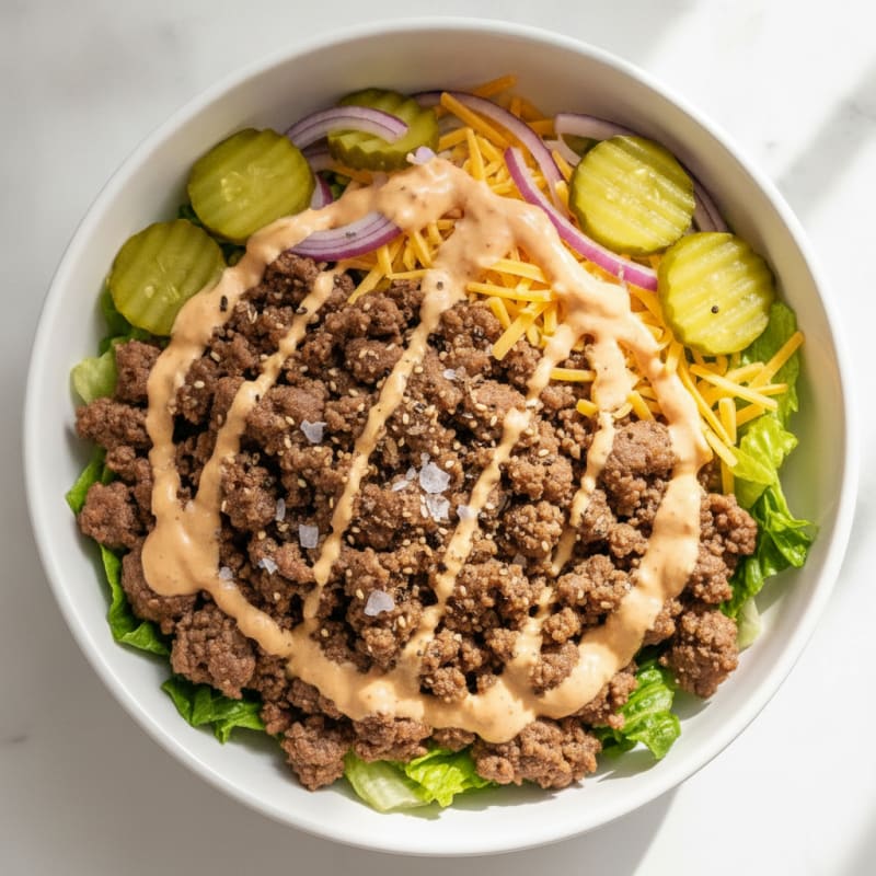 Big Mac Inspired Protein Bowl