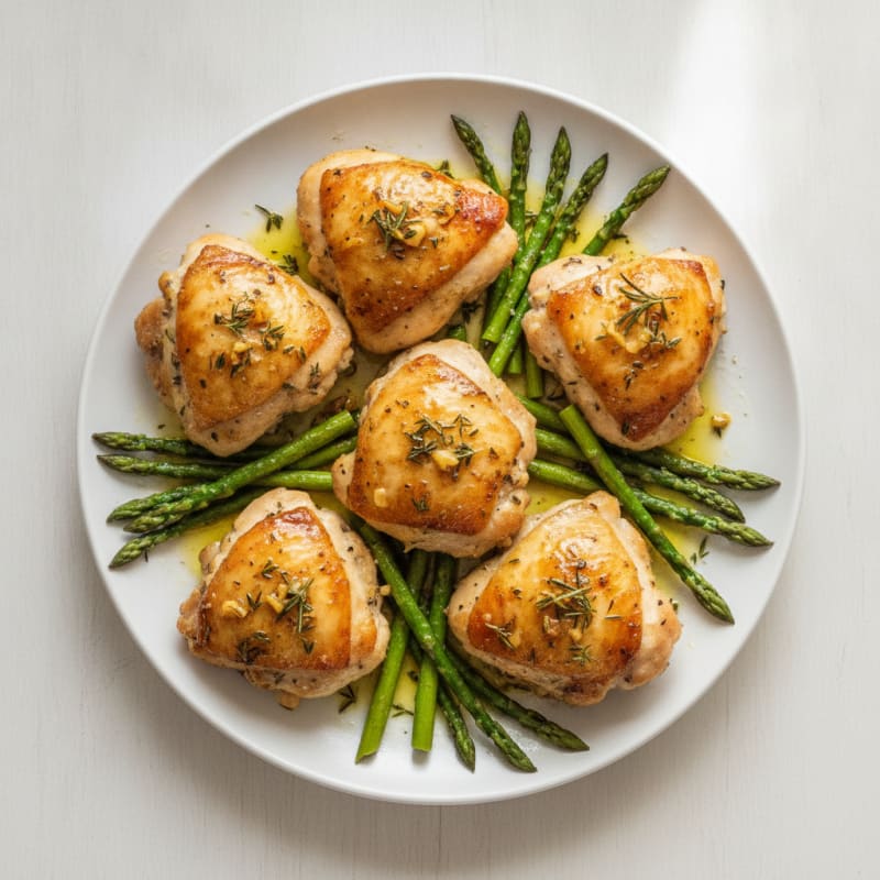 Garlic Herb Roasted Chicken Thighs
