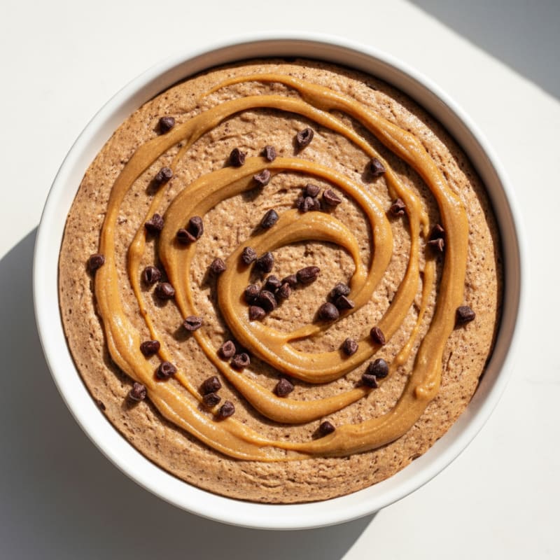 Chocolate Protein Mousse with Peanut Butter Swirl
