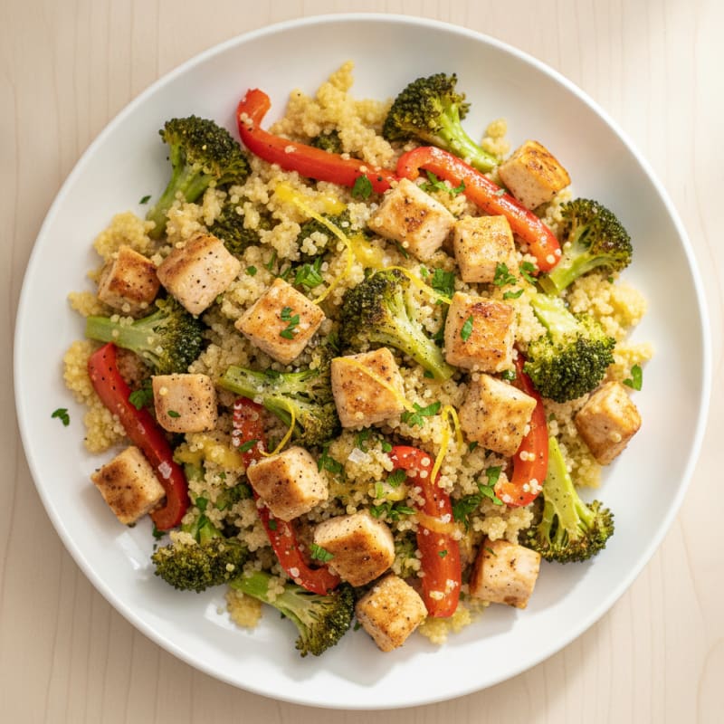 Lemon Herb Quinoa with Roasted Vegetables