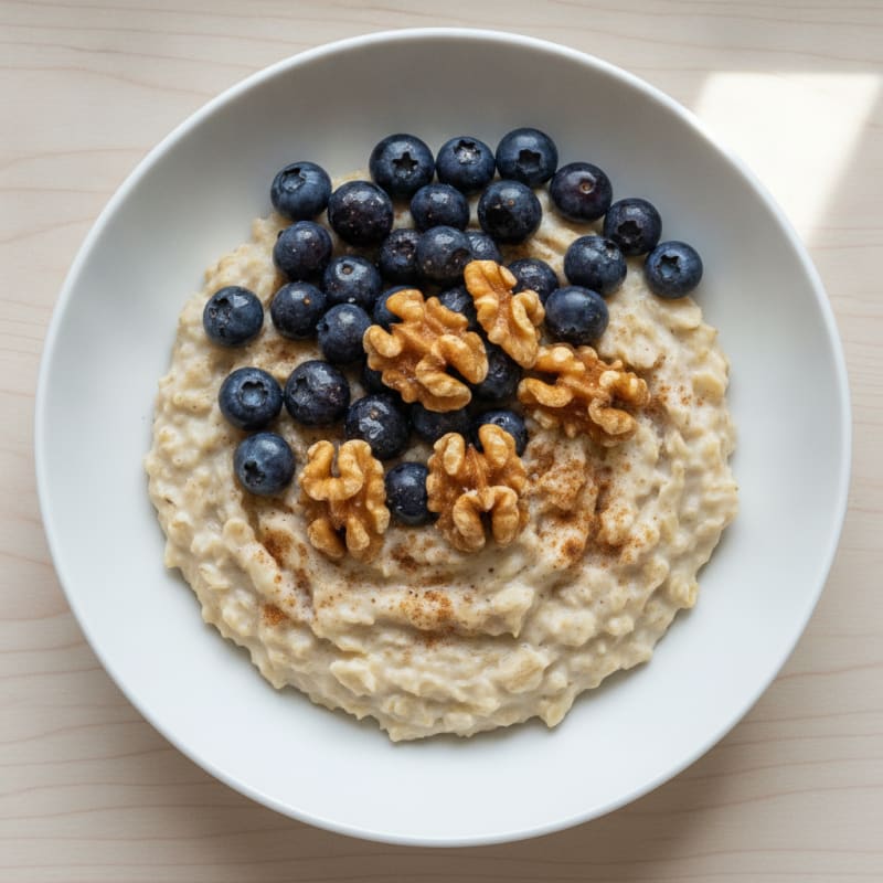 Berry Walnut Protein Oatmeal Bowl