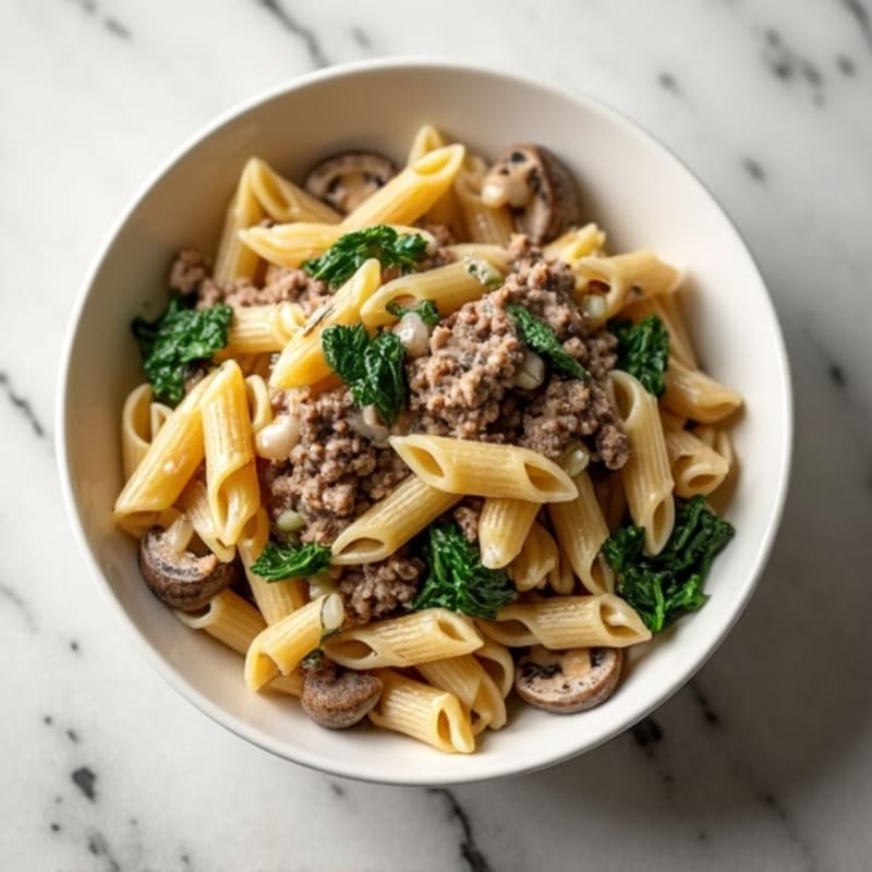 Creamy Lean Beef and Mushroom Pasta