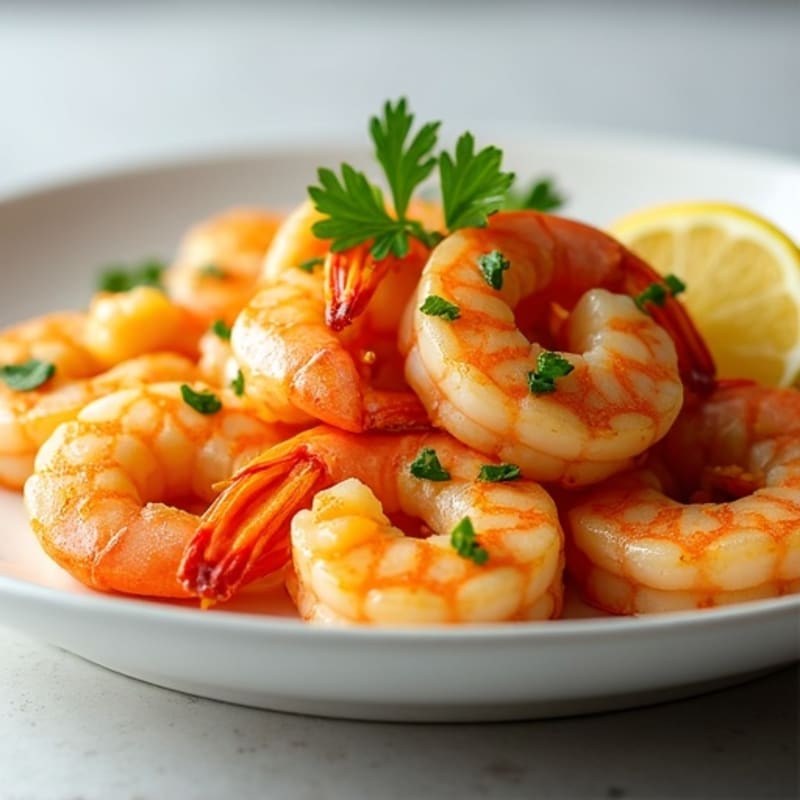 Tender Shrimp with Light Garlic Butter and Lemon