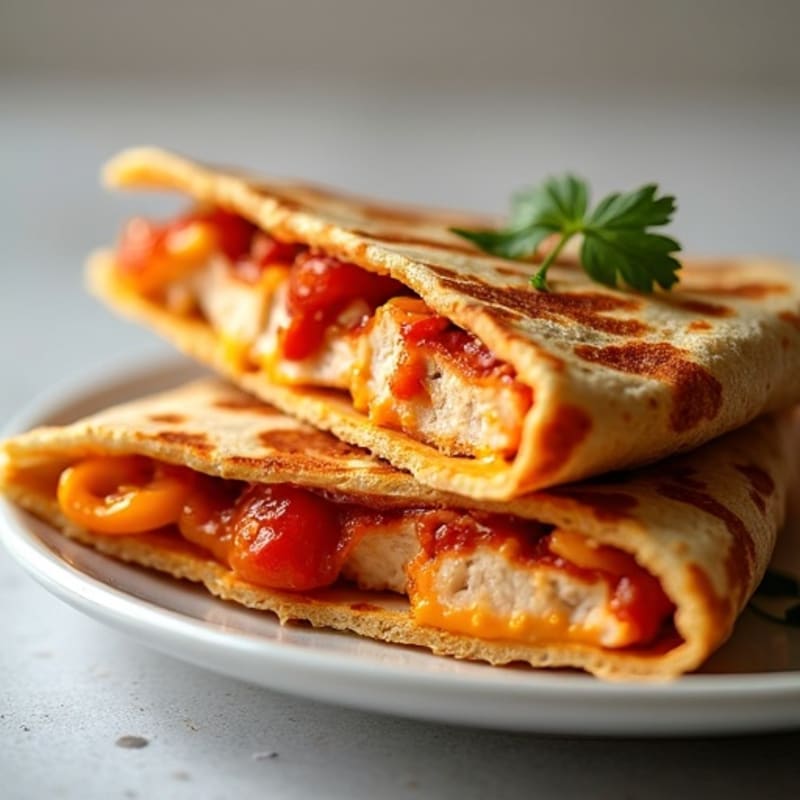 Crispy Baked BBQ Chicken Quesadilla