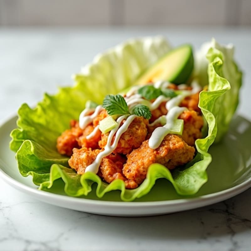 Spicy Buffalo Ranch Chicken Lettuce Wrap