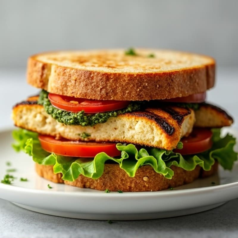Grilled Chicken with Fresh Pesto Sandwich