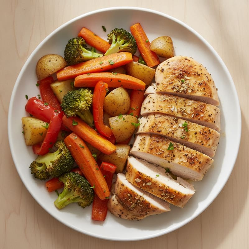Herb-Roasted Chicken with Roasted Vegetables