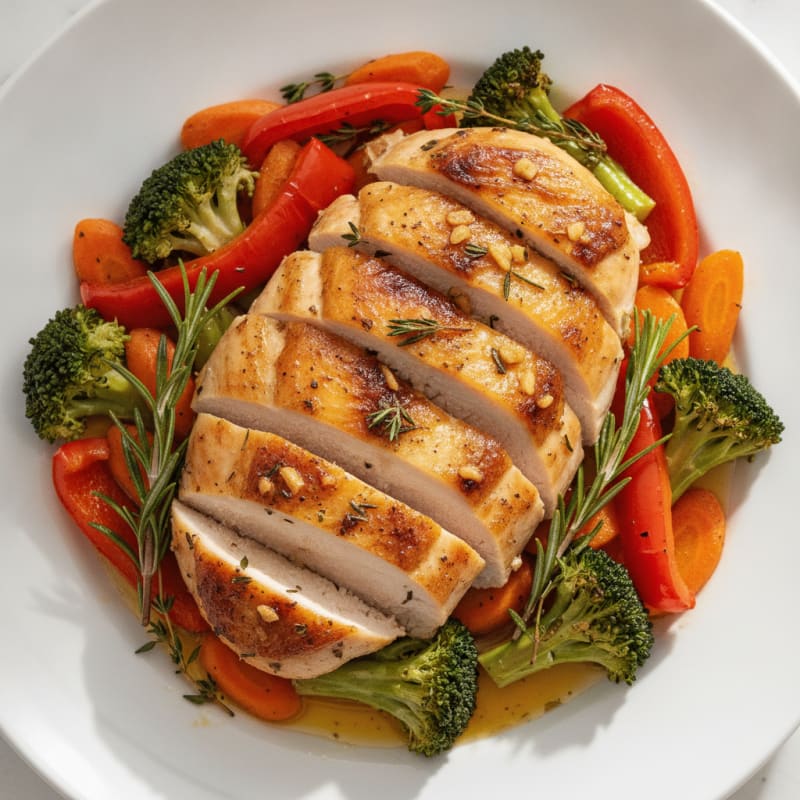 Garlic Herb Roasted Chicken with Vegetables