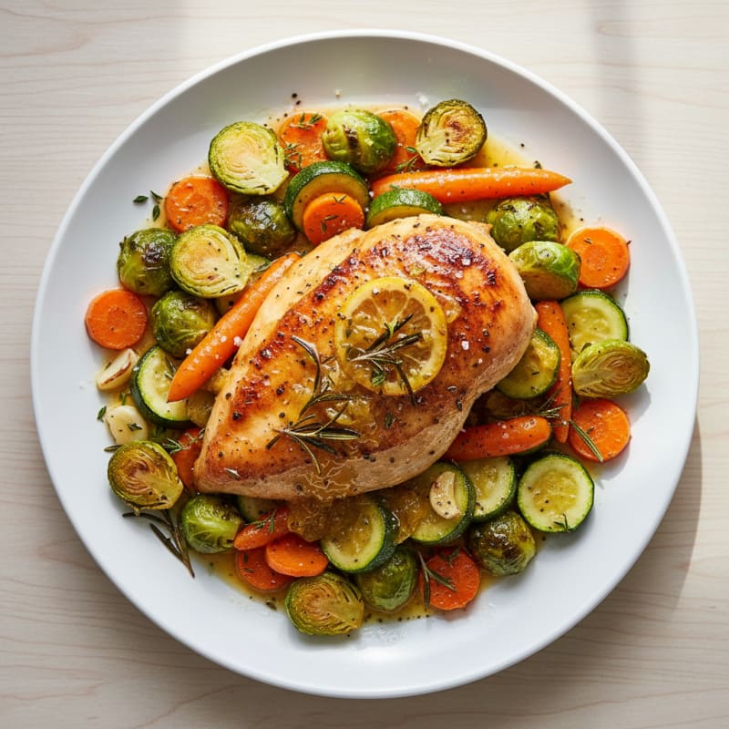Lemon Herb-Roasted Chicken with Vegetables