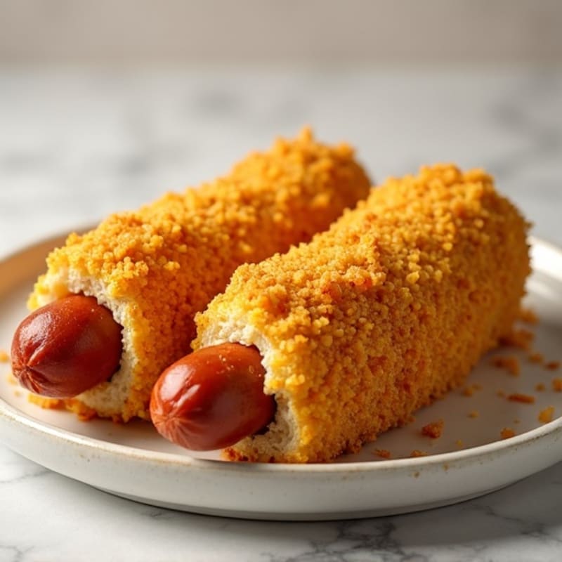 Crispy Baked Turkey Dogs with Golden Cornmeal Crust
