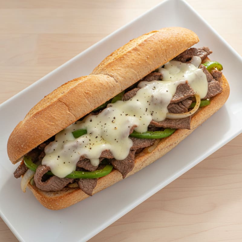 Classic Philly Cheesesteak Sandwich