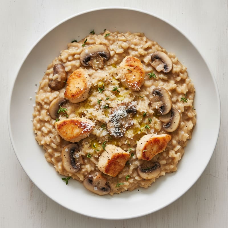 Creamy Parmesan Mushroom Risotto