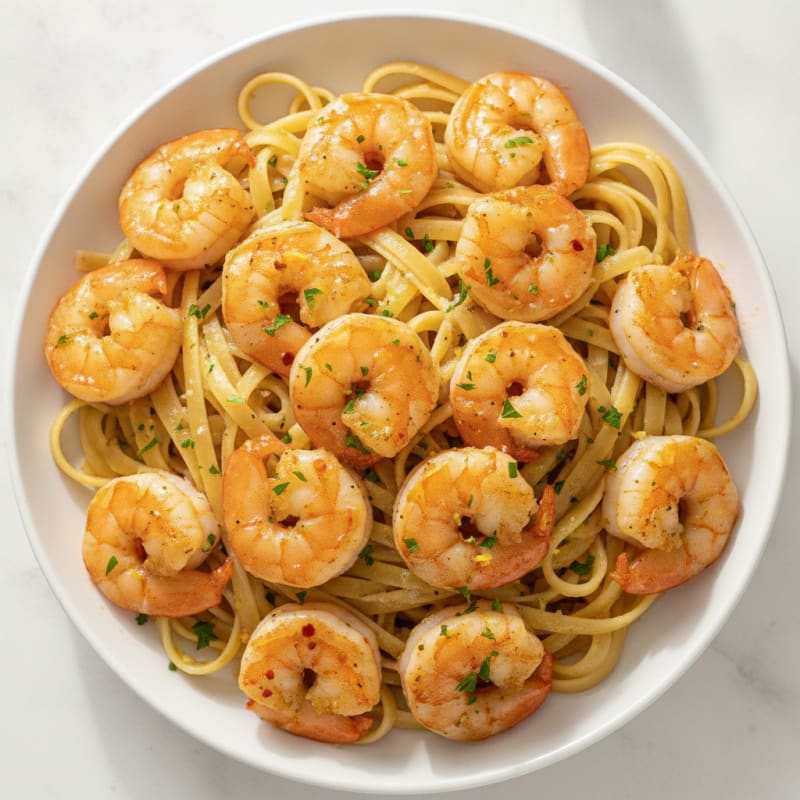 Garlic Butter Shrimp Scampi with Linguine