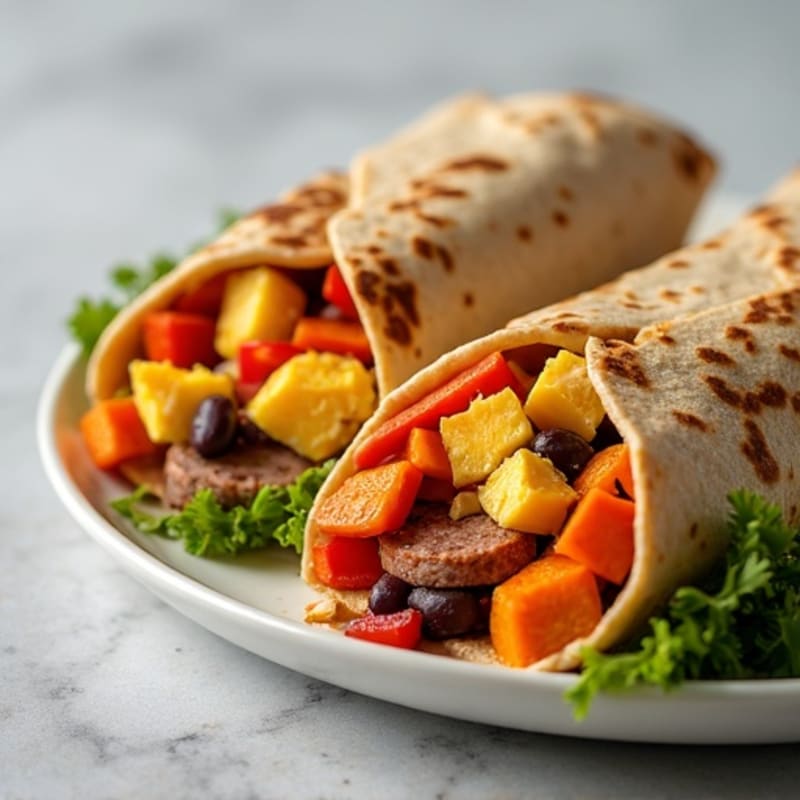 Protein-Packed Sweet Potato Black Bean Breakfast Burrito