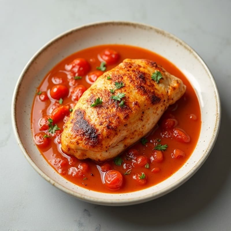 Spiced Roasted Chicken with Creamy Tomato Sauce