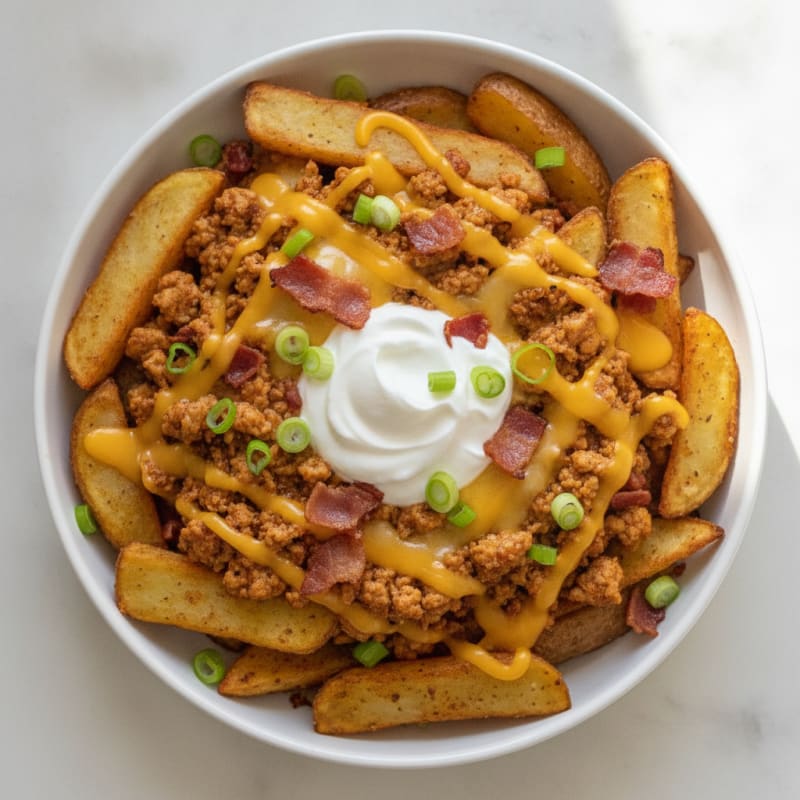 Clean Loaded Bacon Cheddar Fries