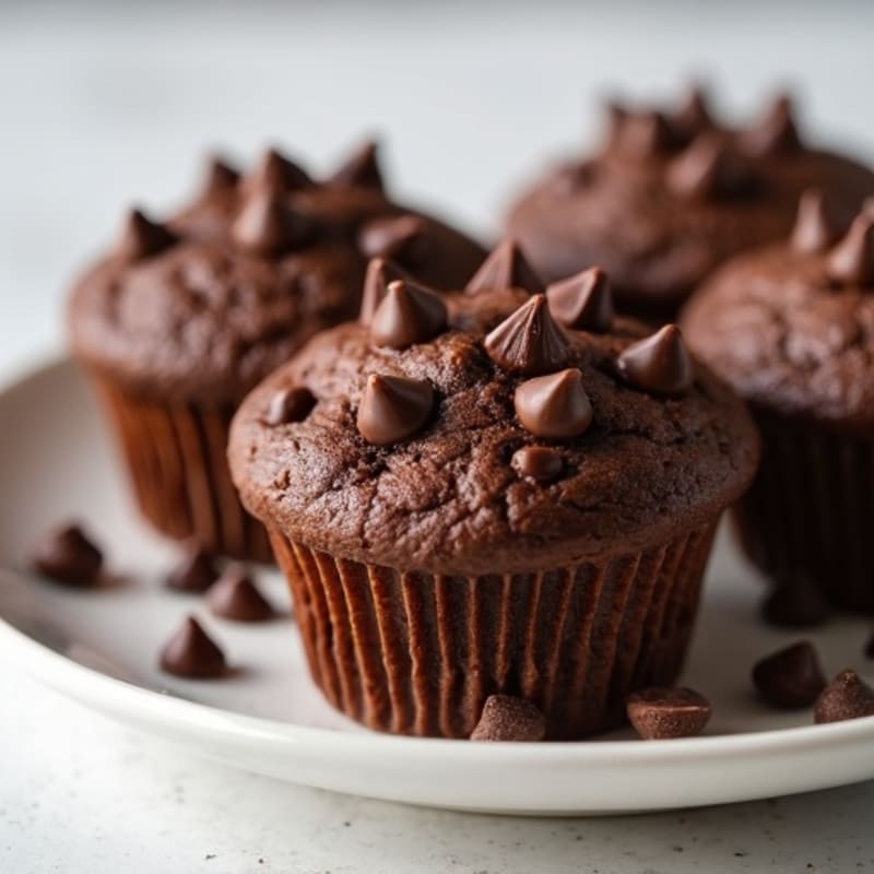 Protein-Packed Double Chocolate Almond Flour Muffins