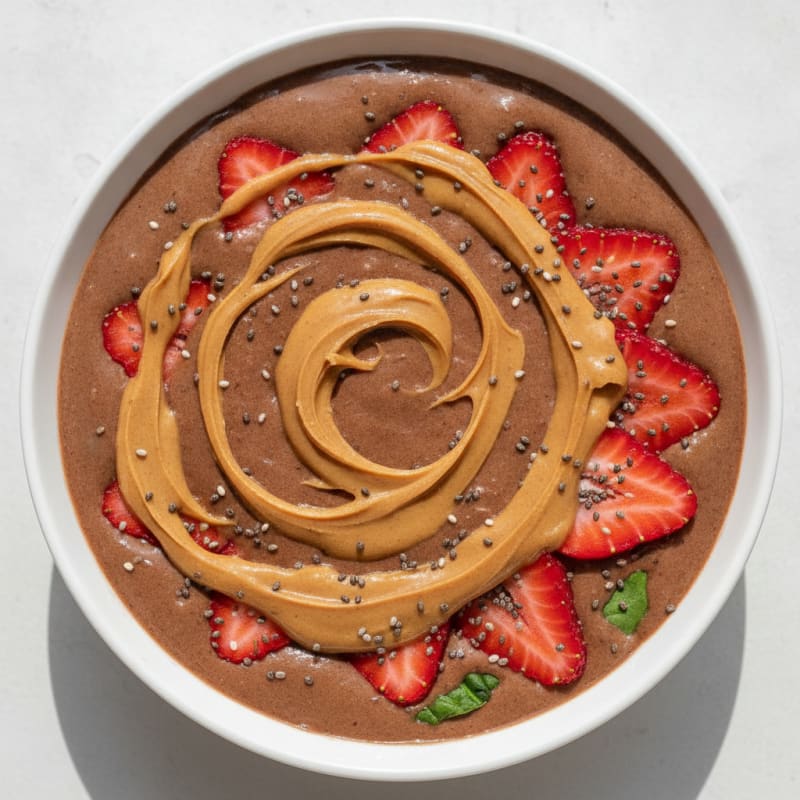 Chocolate Protein Smoothie with Banana and Almond Milk