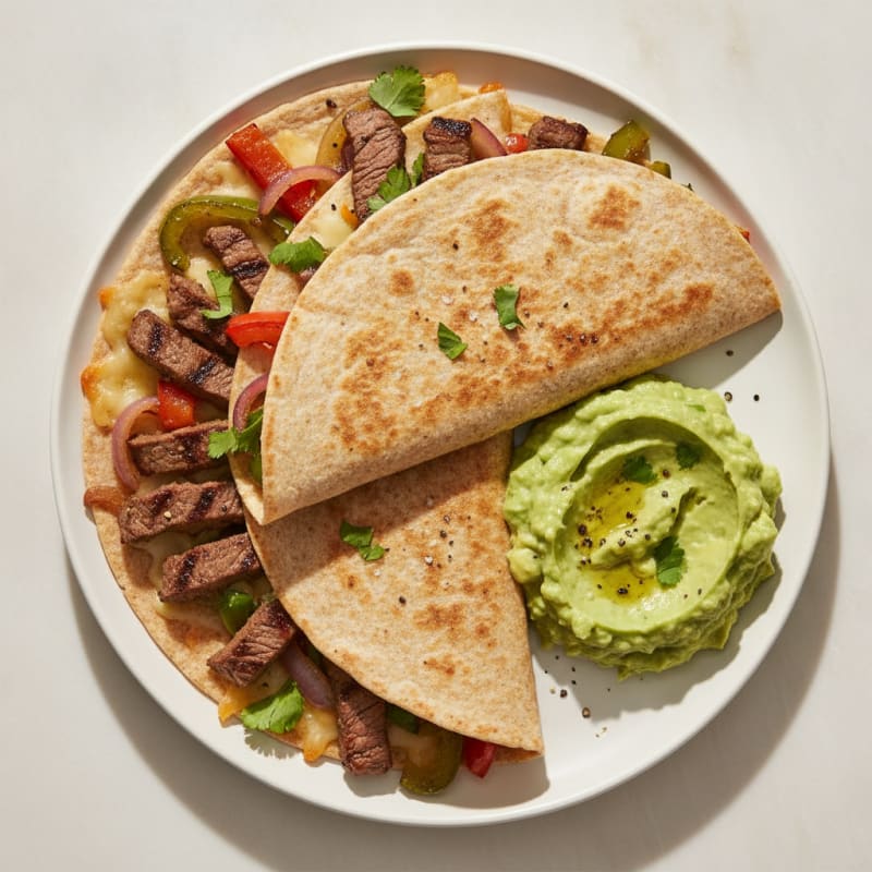 Carne Asada Quesadillas with Guacamole