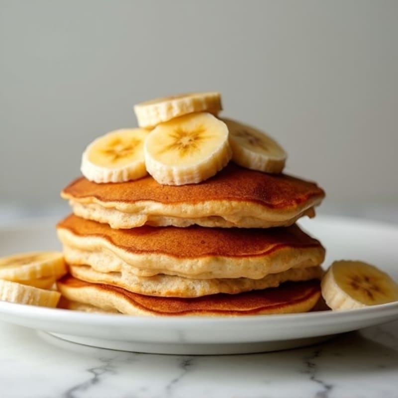 Banana Protein Pancakes with Warm Caramelized Bananas