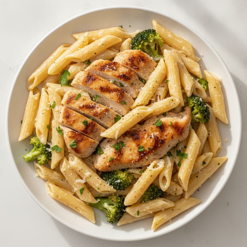 Garlic Parmesan Chicken Alfredo Pasta