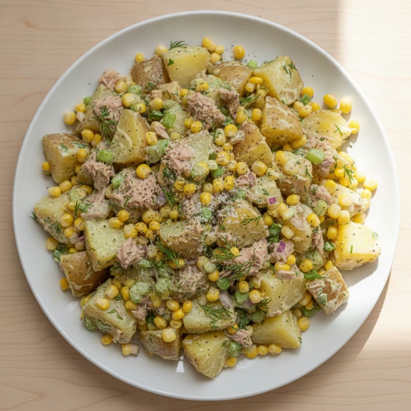 Tuna and Potato Salad with Sweet Corn