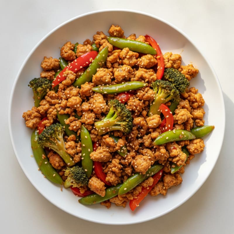 Ground Chicken and Veggie Stir-Fry